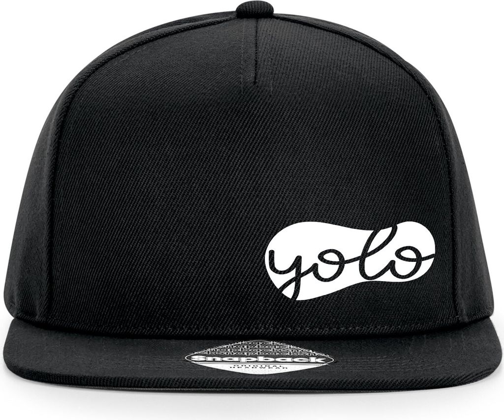 Huuraa Cappy Mütze YOLO you only live once Black Polyester Snapback Kappe Geschenkidee
