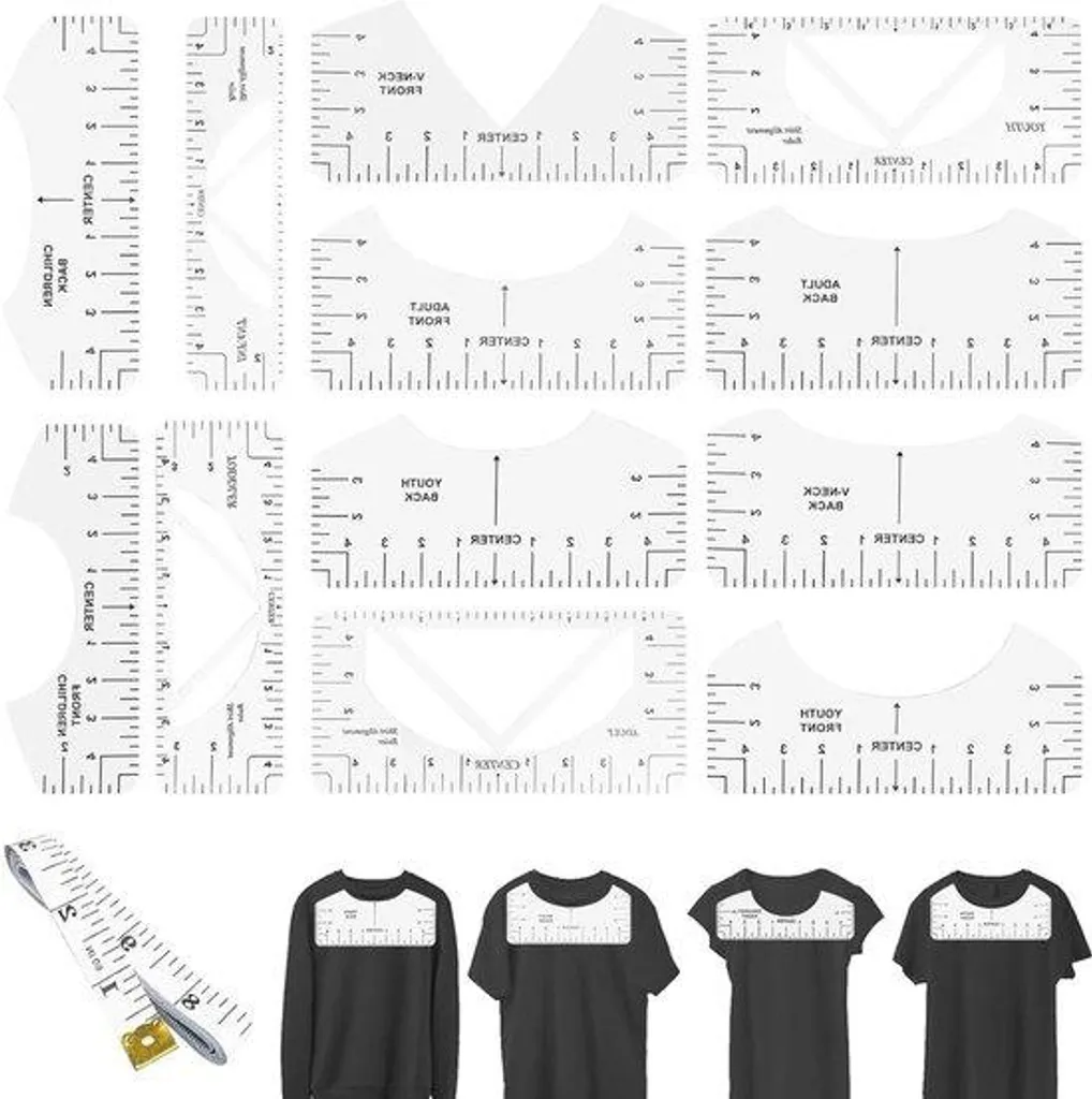 Kit 12 règles de découpe PVC pour travaux manuels et petits rouleaux