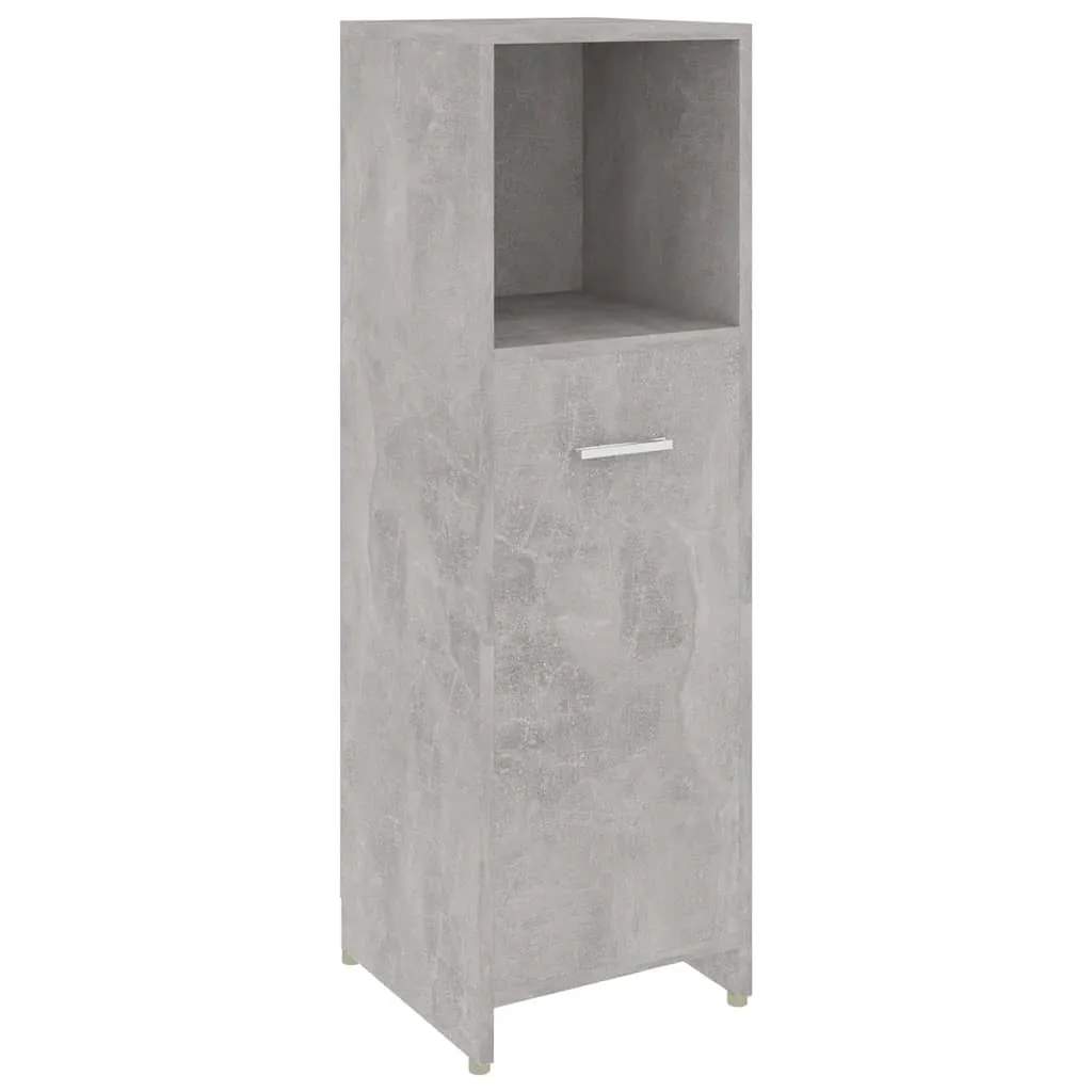 vidaXL Mobile Bagno Grigio Cemento 30x30x95 cm - Colonna Salvaspazio