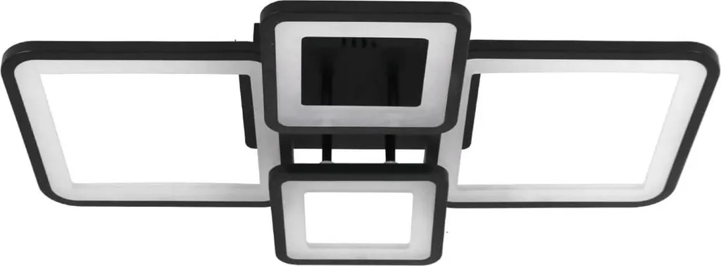 Éclairage Plafonnier Noir XL Design avec Télécommande pour Loft et Bureau
