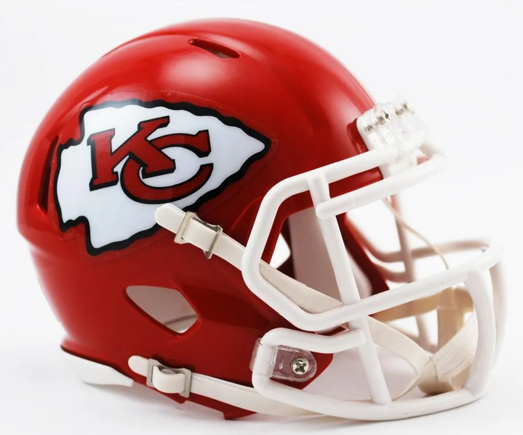 Casque Mini Riddell Speed Chiefs avec Finition Brillante et Logo NFL
