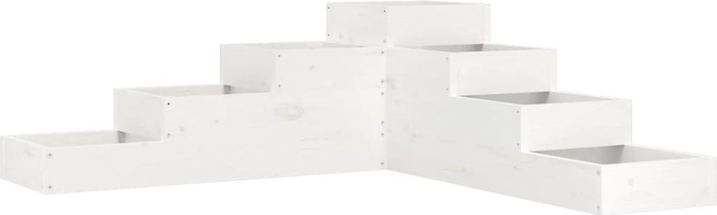 vidaXL Rastlinné schodisko 4 stupne 106x104,5x36 cm Biele Obrázok produktu 