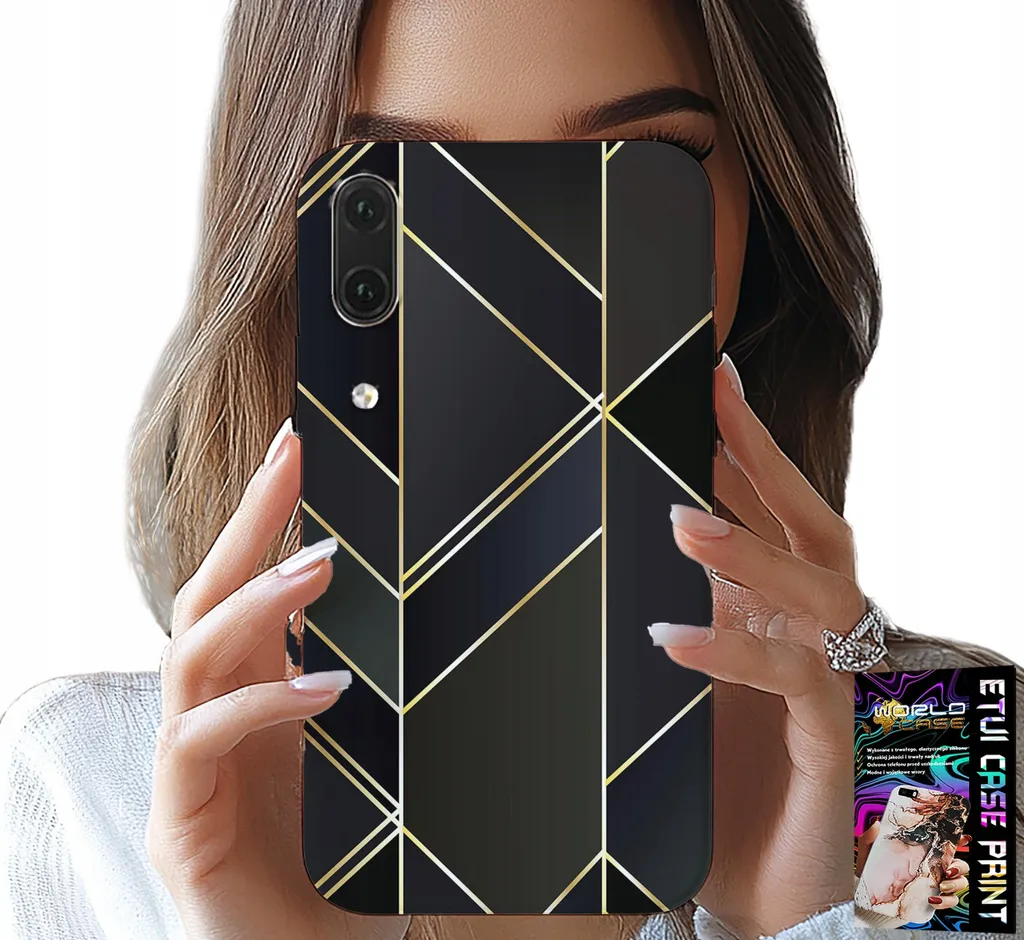 Cover Lusso Huawei P20 con Bordi Oro e Vetro - Design Esclusivo