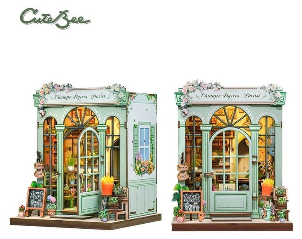 Miniature House Model Kit Champs-Élysées Florist 18 x 16 cm Produktbild 