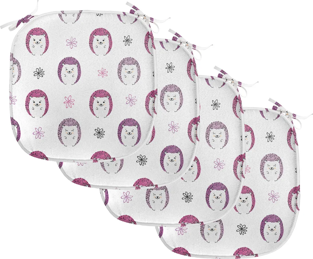 Set 4 Cuscini ABAKUHAUS 40x40 Impermeabili per Sedie Cucina Rosa Lilla