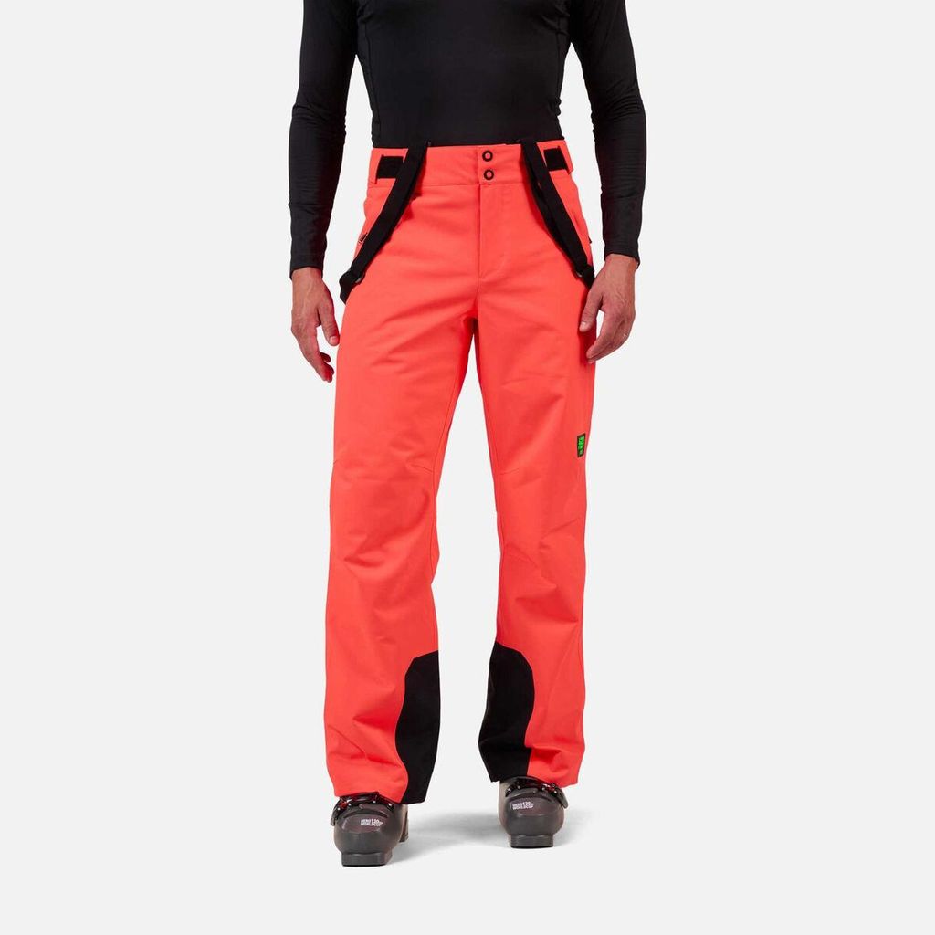 Skihose ROSSIGNOL Hero Insulated Ski Pant Neon Red Schwarz L