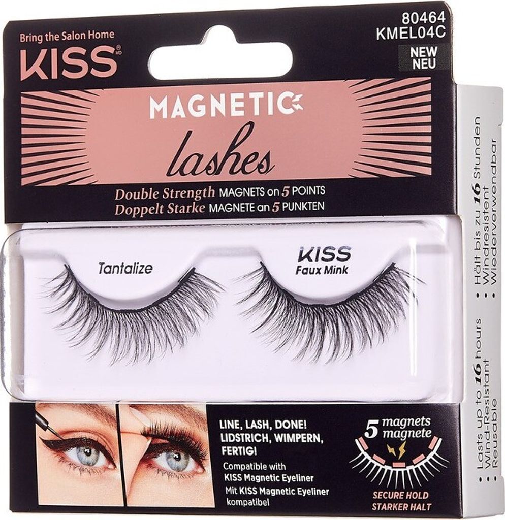 KISS | Magnetische Wimpern Tantalize - 5 starke Magnete - Einfache Anwendung - Natürlicher Look