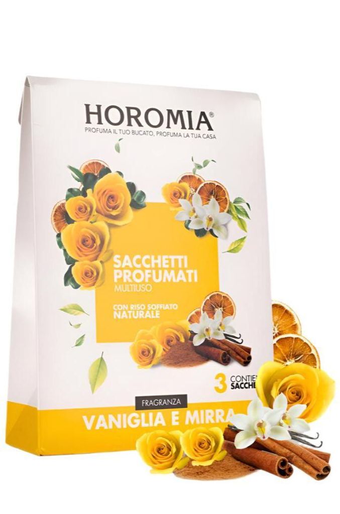 Horomia - Duftsäckchen 'Vaniglia e Mirra' - 3er-Set