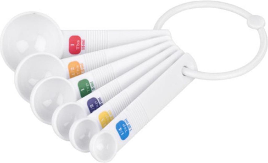 Messlöffel, 6-teiliges Set, Kunststoff, weiß - Tala