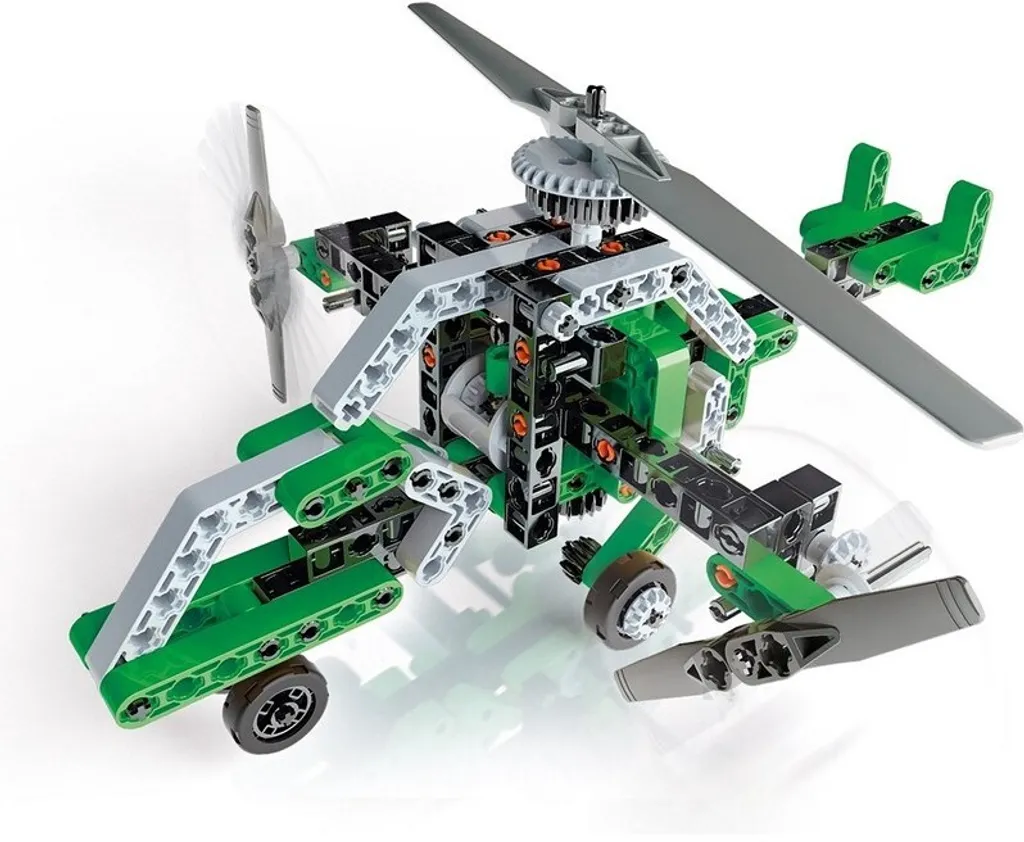 Jeu de construction hélicoptère et bateau à propulsion air comprimé - 3