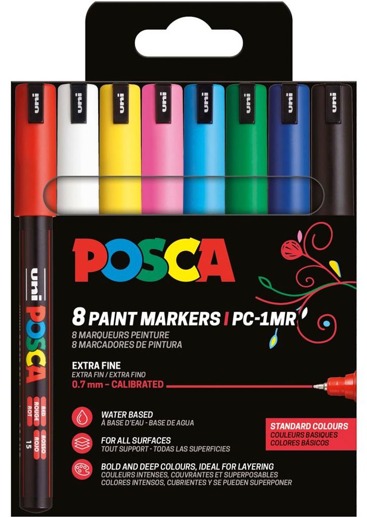 Posca 181758 POSCA Marker UNI PC-1MR 8er Set Basic Immagine del prodotto 