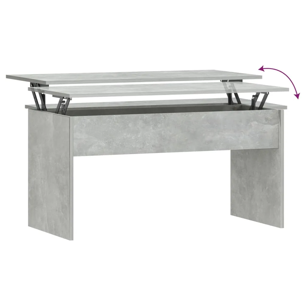Table basse rectangulaire effet béton gris 102x50cm pour apéritif - 16
