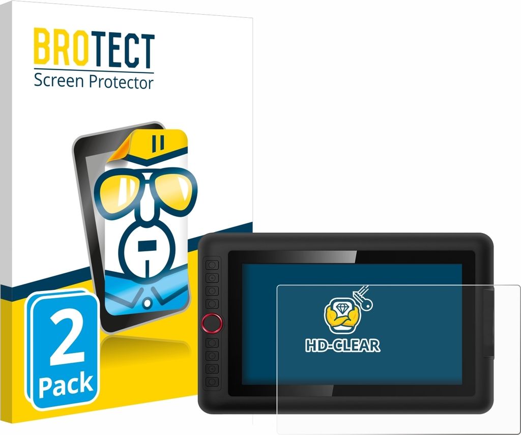 2x Für XP-Pen Artist 12 Pro Schutzfolie BROTECT Displayschutz Display Schutz Folie Klar Transparent