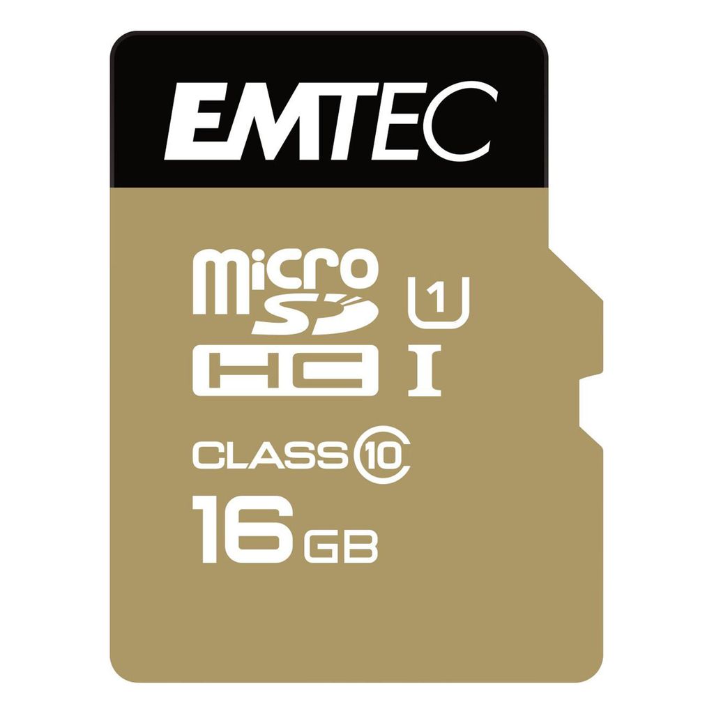 Emtec microSD Class10 Gold+ 16GB, 16 GB, MicroSDHC, Třída Obrázek produktu 