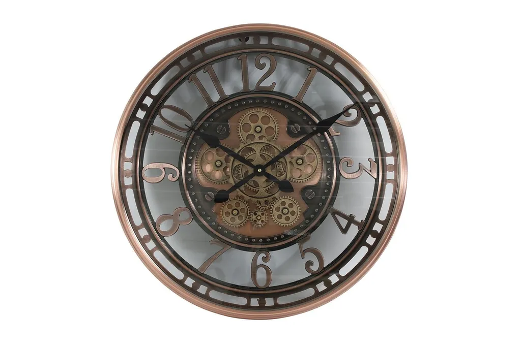 Horloge murale Norris Copper 70 cm - Design silencieux et décoratif XXL
