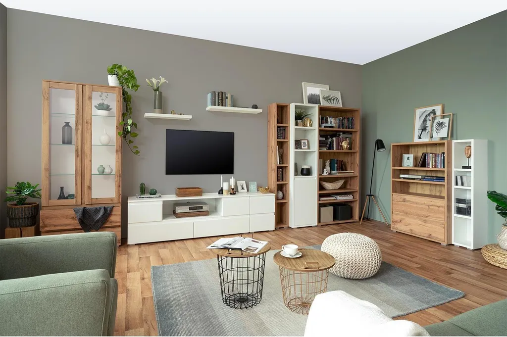 Meuble TV Ravenna Blanc Mat 160 cm - Solution Rangement Câbles Discrets