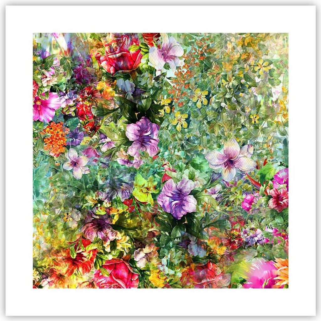 Poster - Poster ohne Rahmen - blume sommer natur - 40x40 cm - Wand Bild - Wanddeko - Wandbilder - Kunstposter - Wandposter - Bilder - Kunstdruck - ...