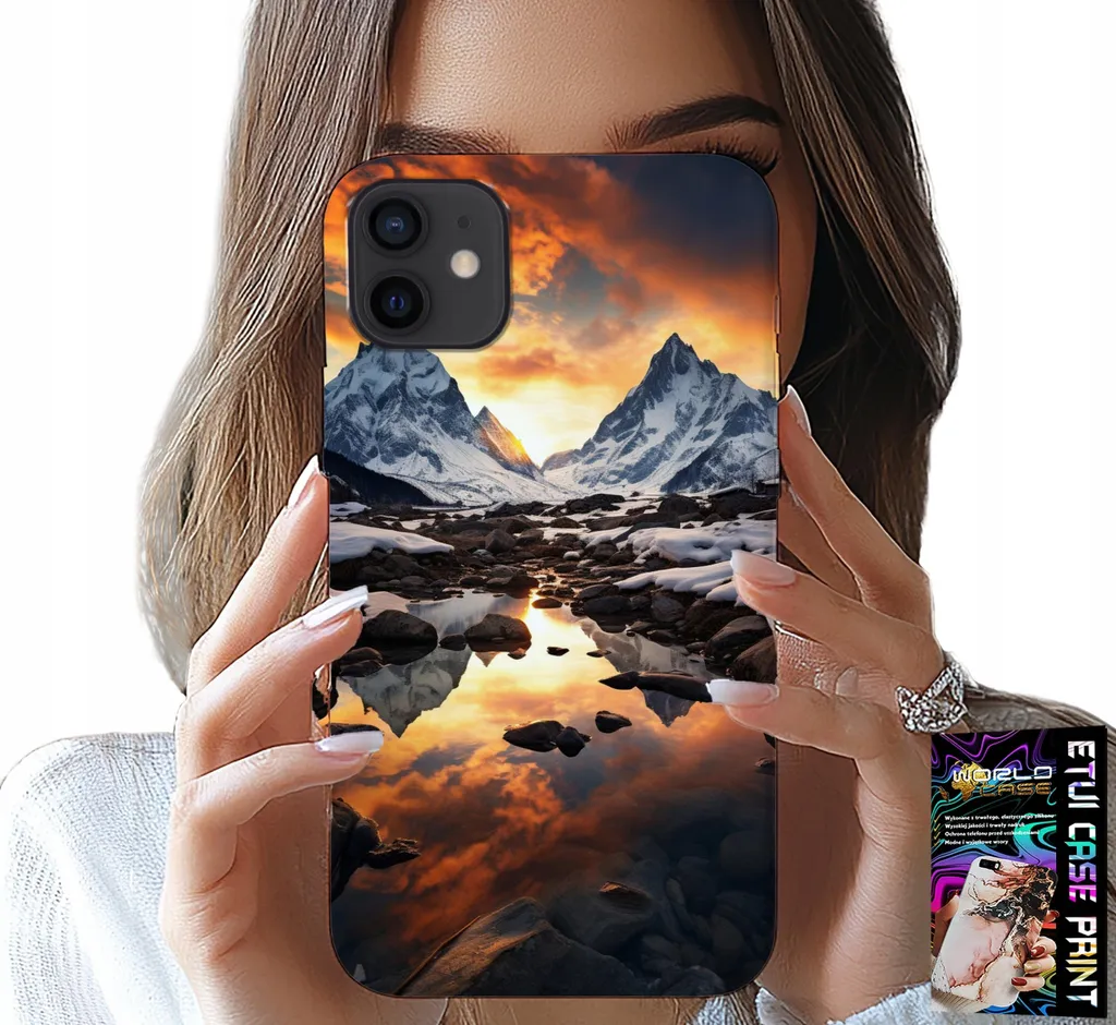 Set Cover iPhone 12 Montagna Everest + Pellicola Film Protettivo
