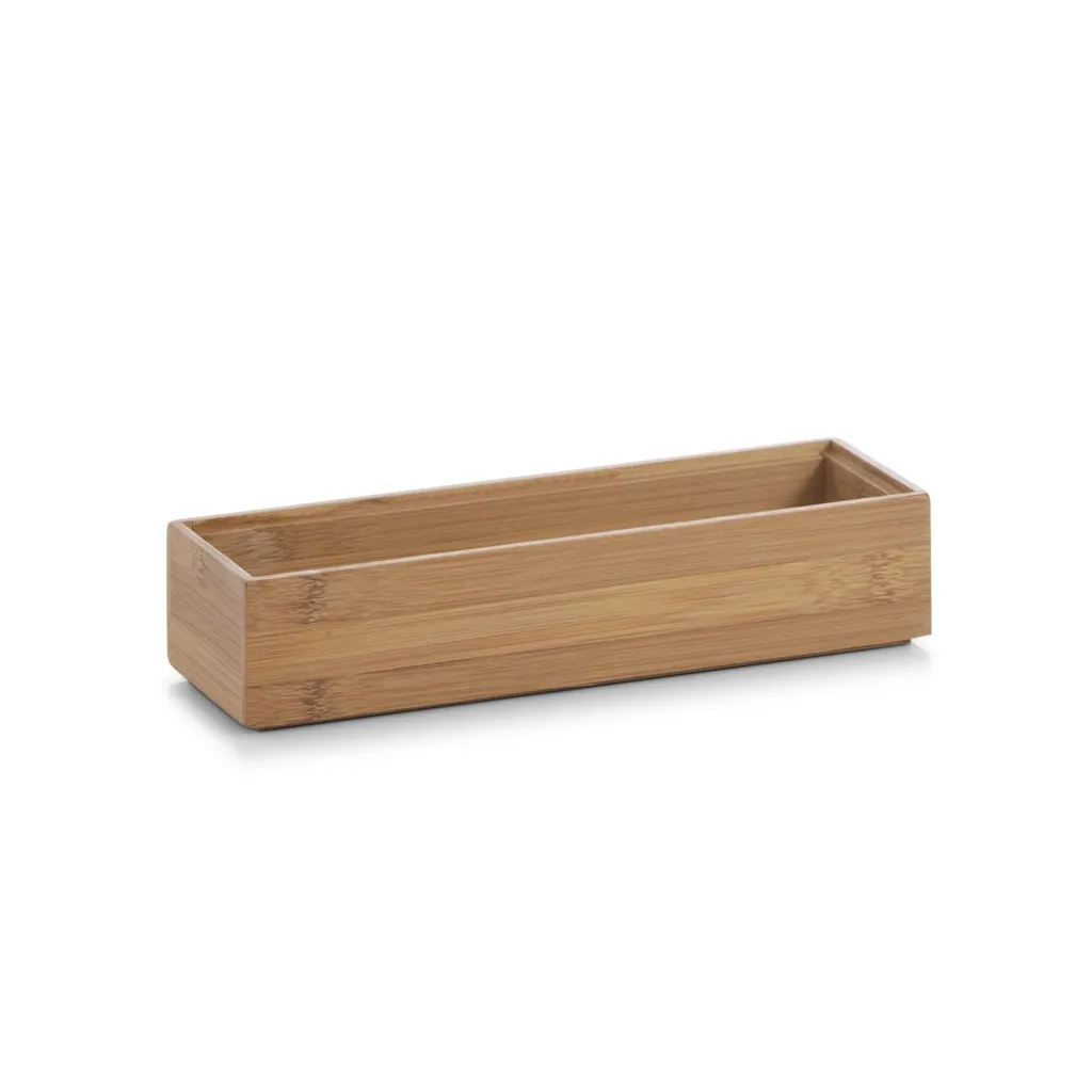 Zeller Present Boîte de Rangement en Bambou Naturel 23x15x7cm Polyvalente