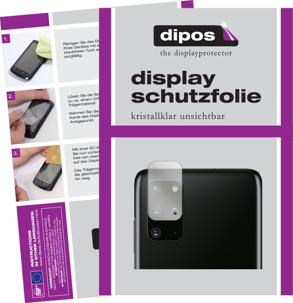 Schutzfolie für Samsung Galaxy S20 Plus Kameralinse Display Folie klar