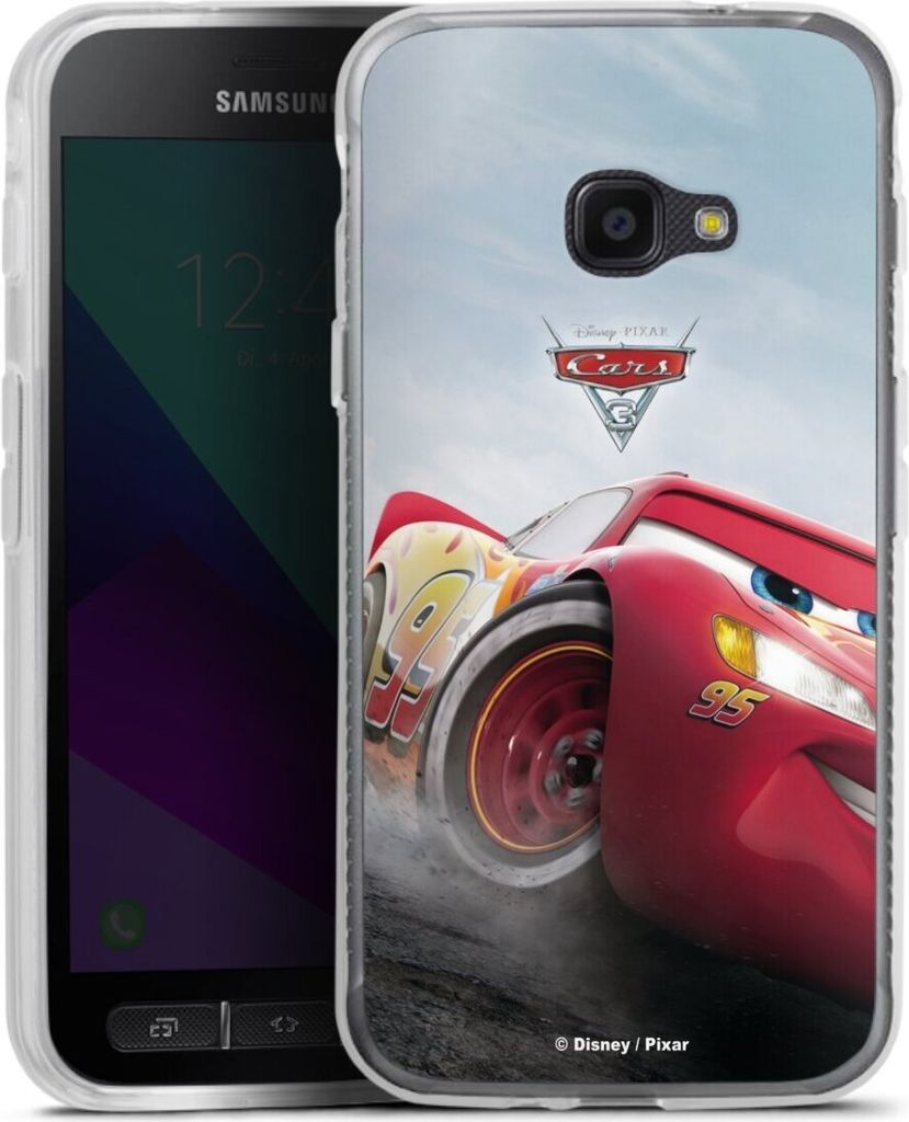 DeinDesign Handyhülle für Samsung Galaxy Xcover 4s Silikon Hülle Case Smartphone Schutzhülle Cars Lightning Mcqueen 95 Offizielles Lizenzprodukt