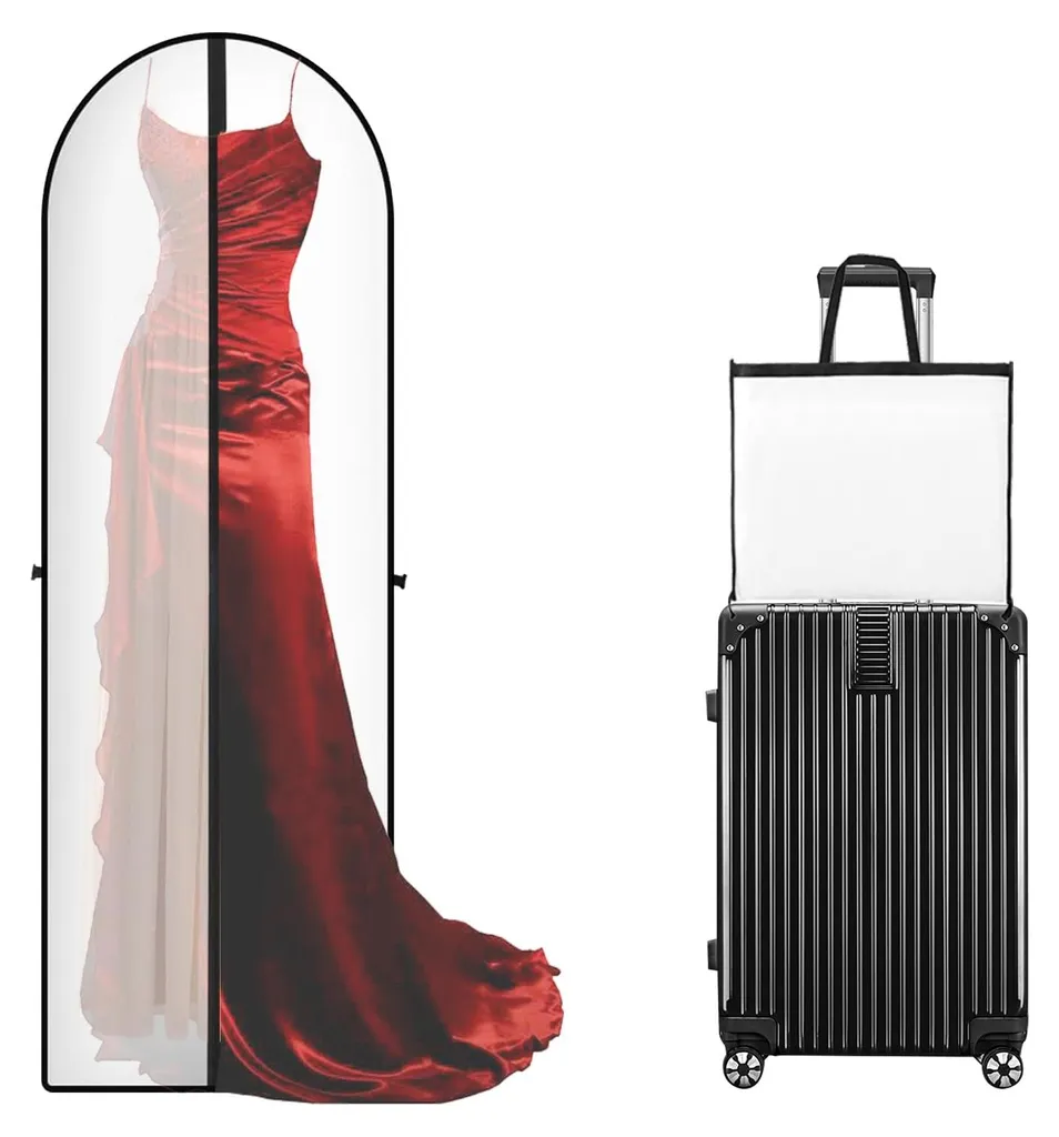 Sac à vêtements pliable modèle long 60x180 cm avec poignées de transport
