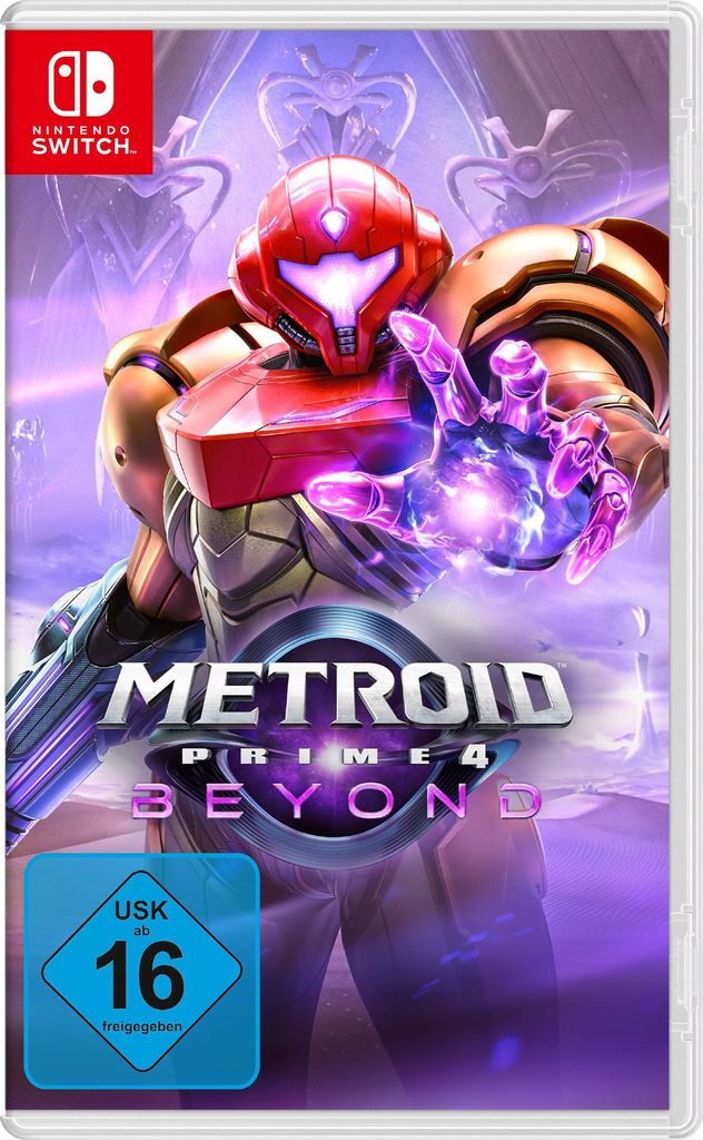 The cover art for the Nintendo Switch game Metroid Prime 4: Beyond.