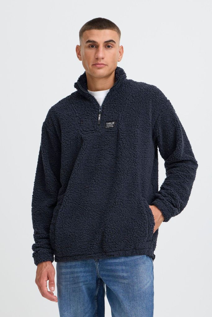 !SOLID SDPEDER Herren Pullover Teddy-Pullover Troyer regular fit