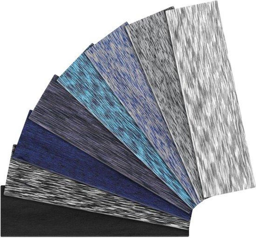 Sport Haarbänder Set - Dehnfähige Haarpflege - Schwitzabsorber-Träger - 8 Stücke - Schwarz