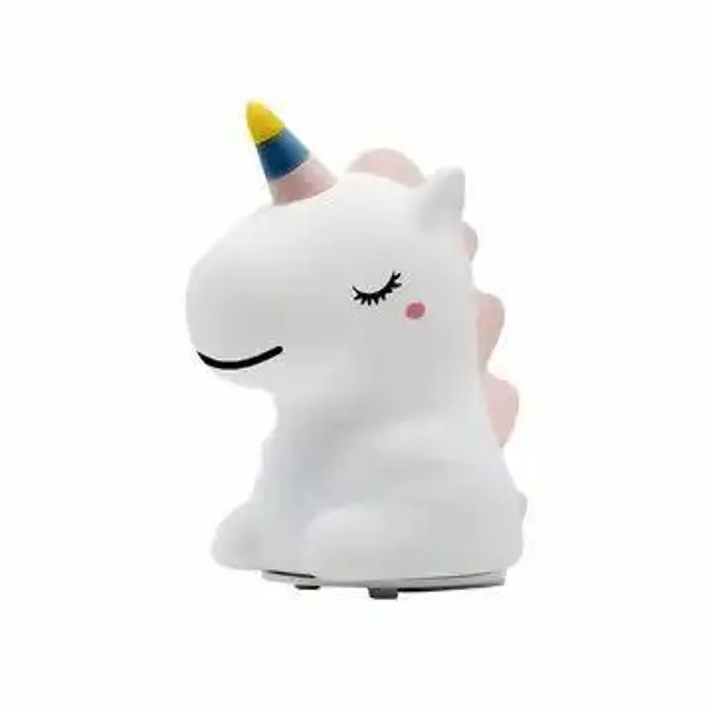Idena Veilleuse LED Licorne Blanche 14 cm avec Télécommande et USB