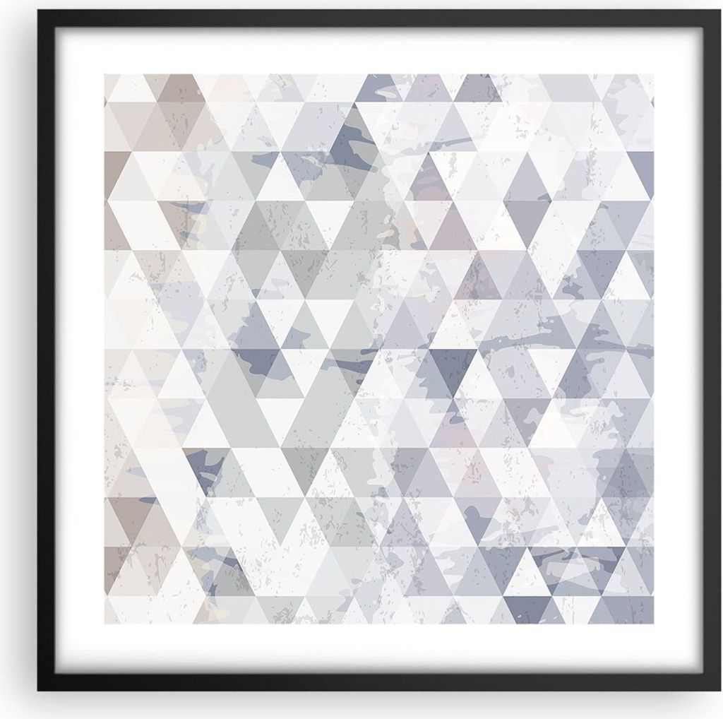 Gerahmtes Poster - Schwarzer Rahmen - Abstraktion modern - 50x50 cm - Wand Bild - Wanddeko - Wandbilder - Kunstposter - Wandposter - Bilderrahmen -...