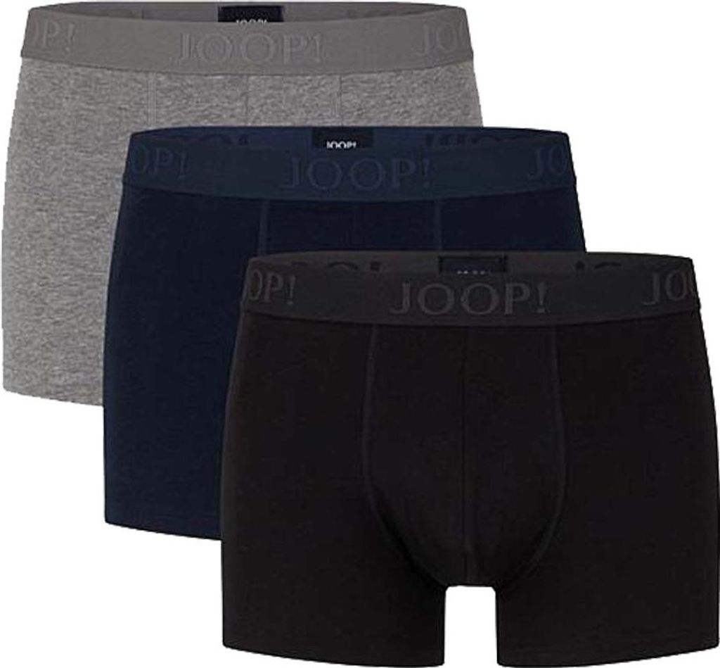 JOOP! Herren Boxershorts 3er Pack Co/EL Everyday XL Boxer/Black/Gray/Navy