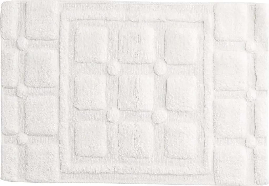Tapis de bain anti-humidité FURNLUX Putte blanc 60x90cm épais 2cm