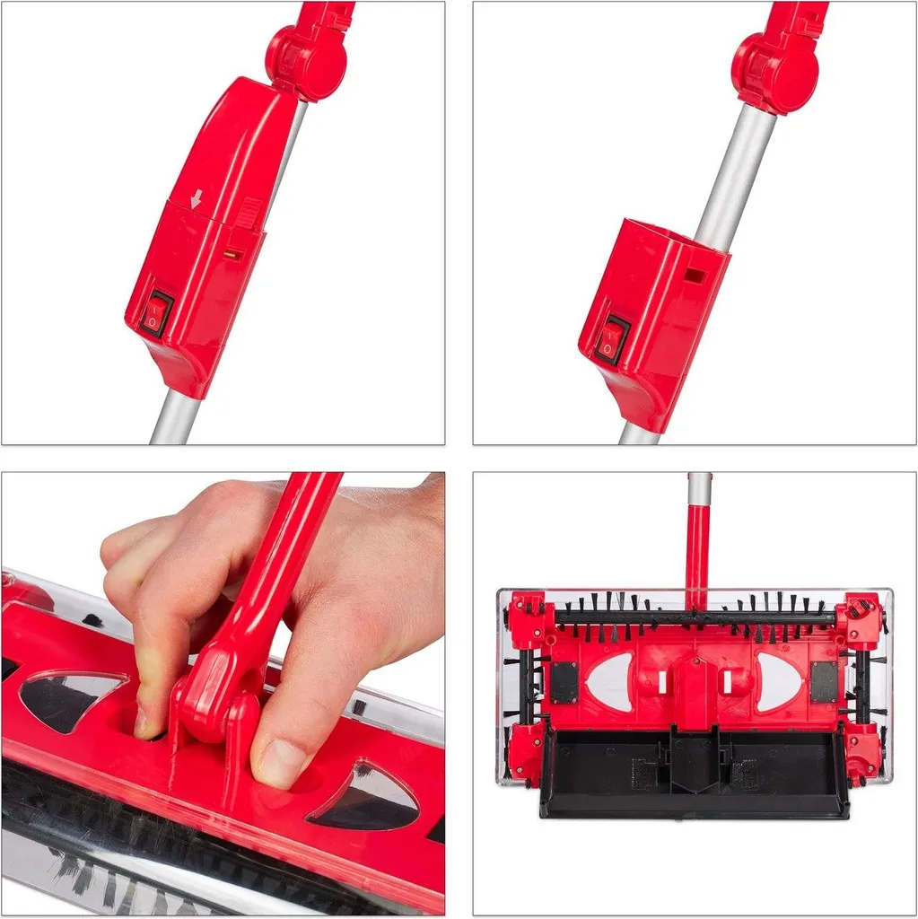 Dites adieu à la poussière avec ce balai balayeur multifonction rouge - 6