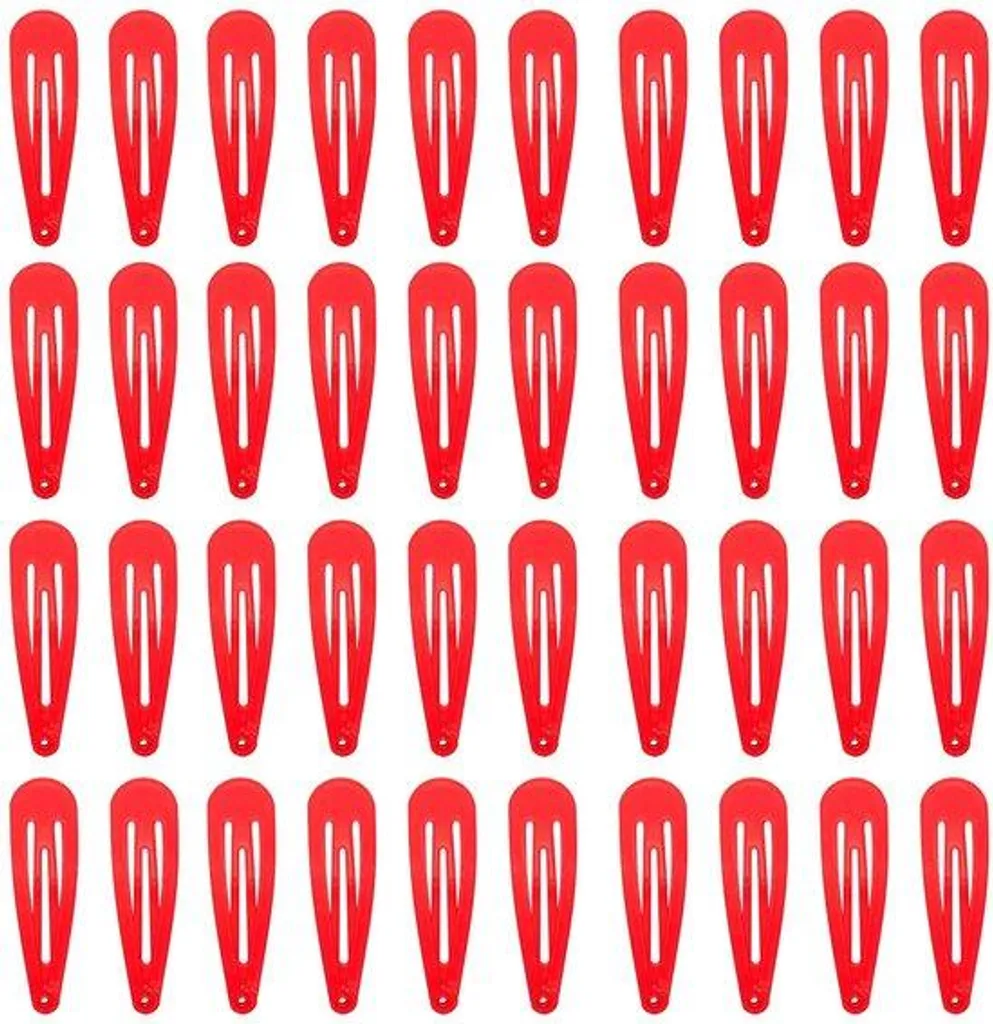 Accessoires Coiffure Barrettes Rouges 5 cm pour Tenue Parfaite Lot 40