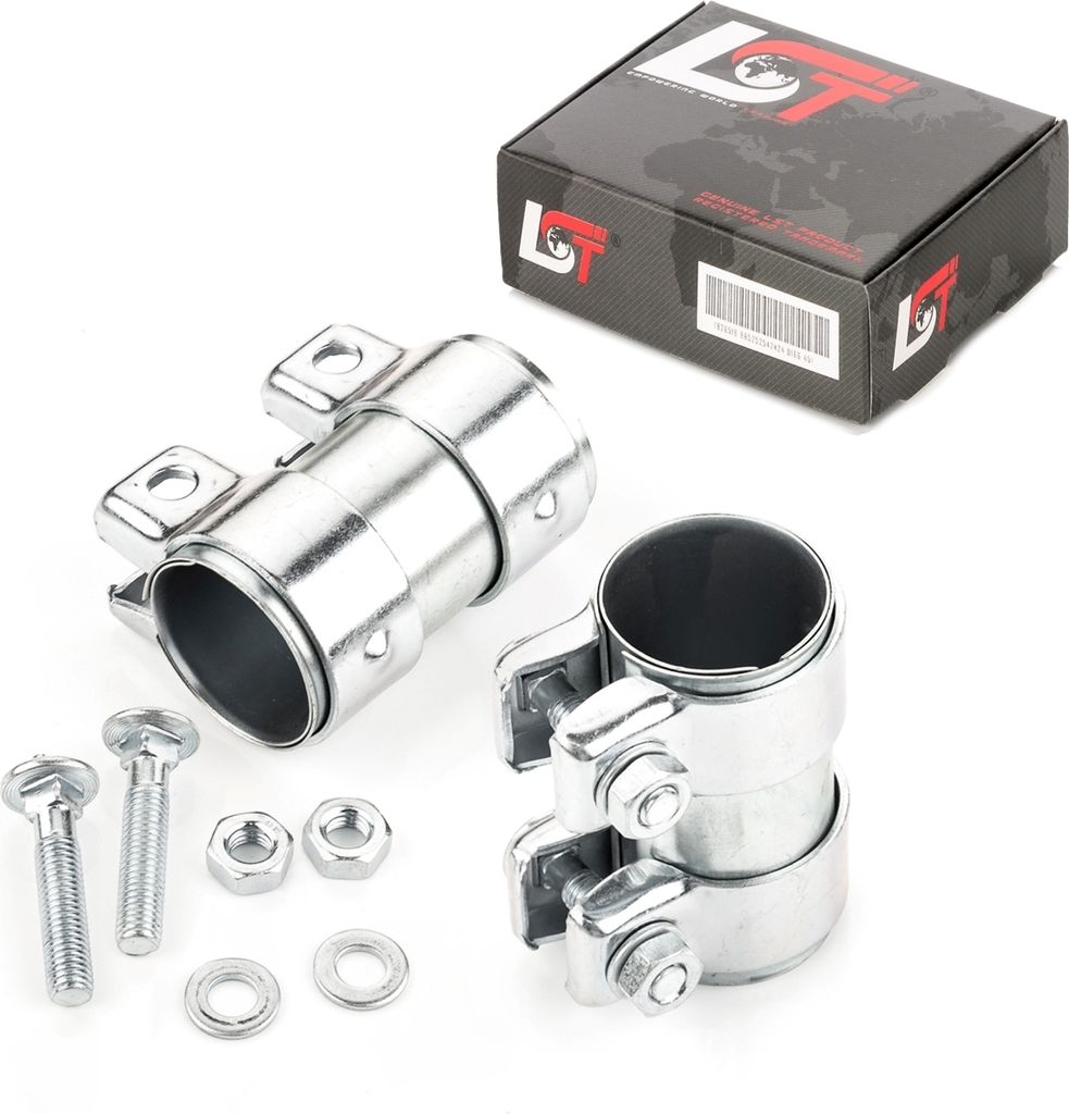 2x Doppelschelle Auspuff 45 x 95 mm für Fiat Punto für Lancia für Ford Focus