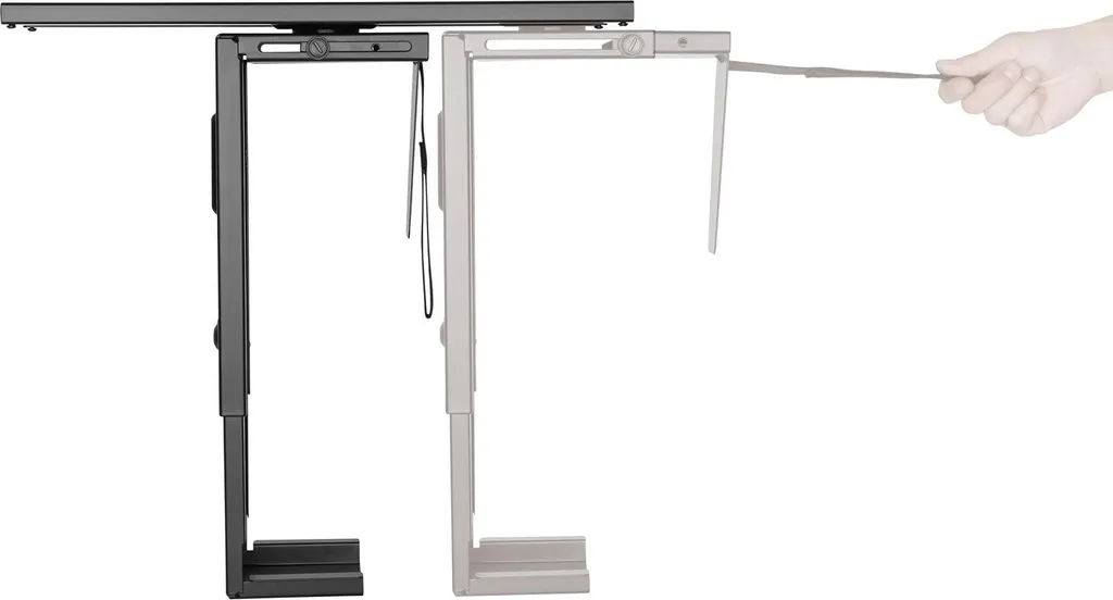 Support PC sous table anti-poussière pour protéger votre unité centrale noir
