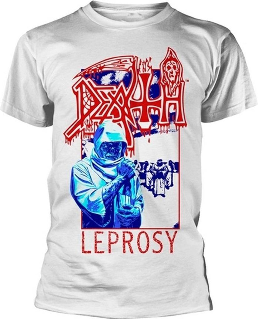 Death - "Leprosy" T-Shirt für Herren/Damen Uni PH2461 (S) (Weiß)