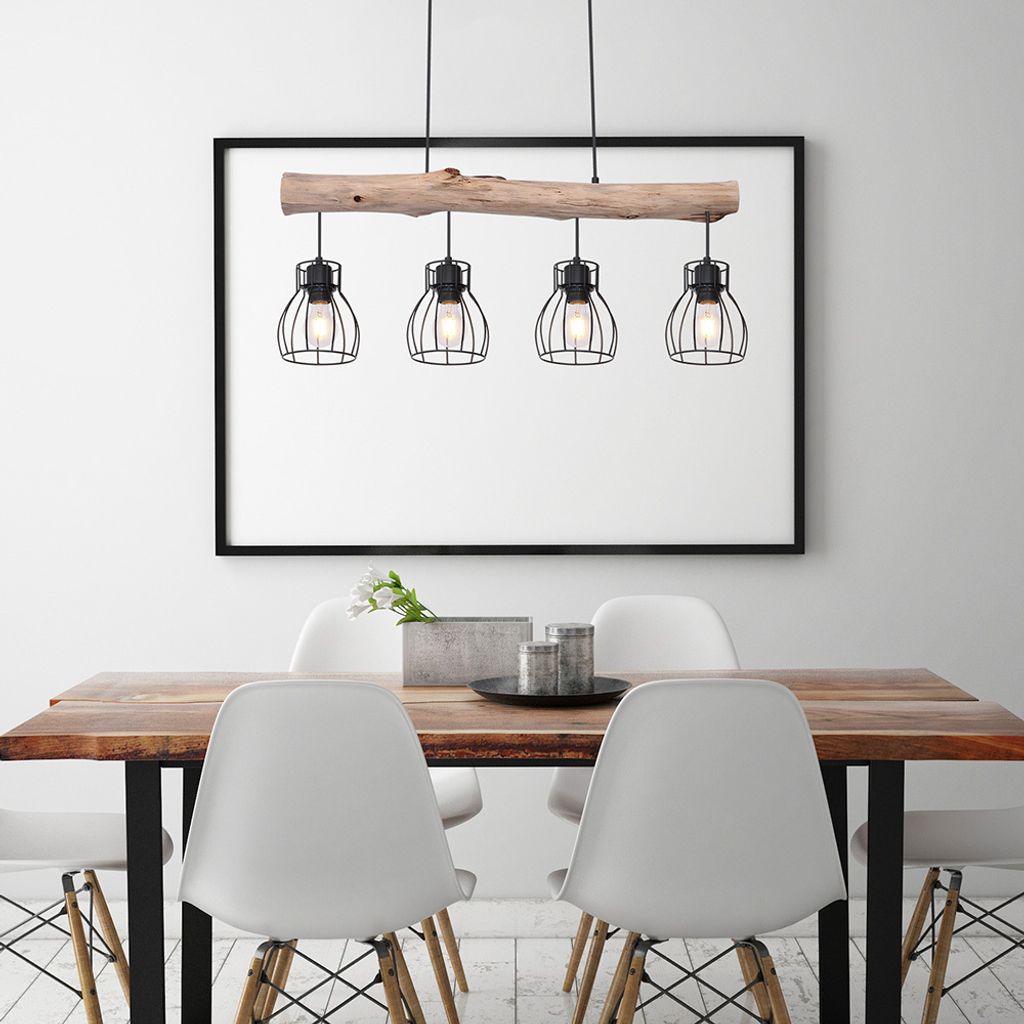 Globo Lighting závěsné svítidlo kovové černé, 4x E27 Obrázek produktu 4