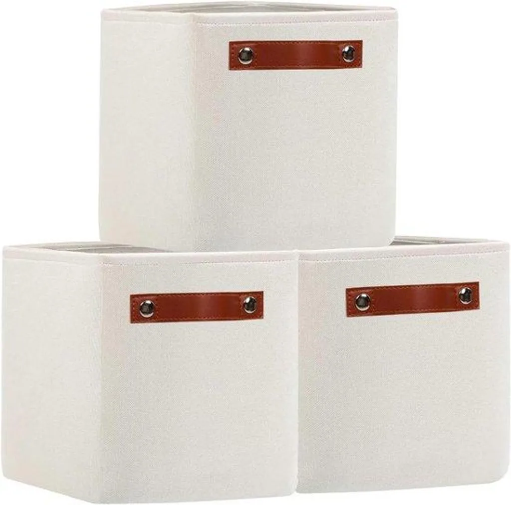 Sac de rangement blanc en tissu résistant et pliable - Format 30 cm