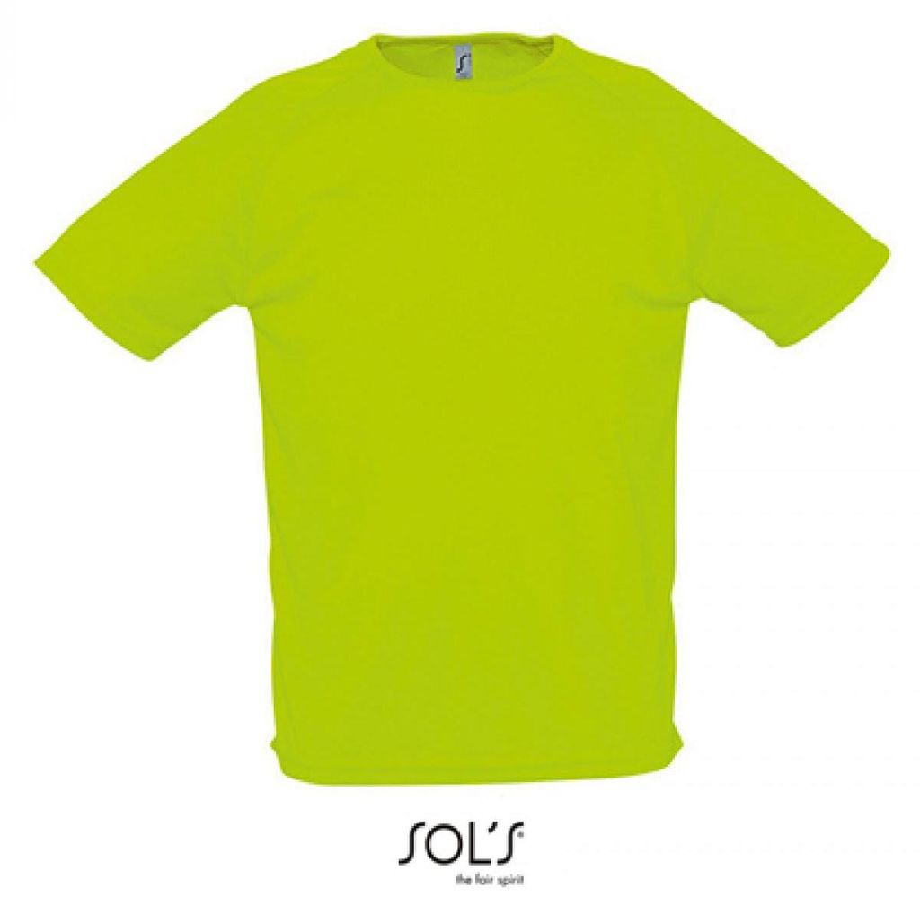 SOLs 11939 | Herren Raglan Sports T-Shirt - Farbe: Neon Green - Größe: XXL