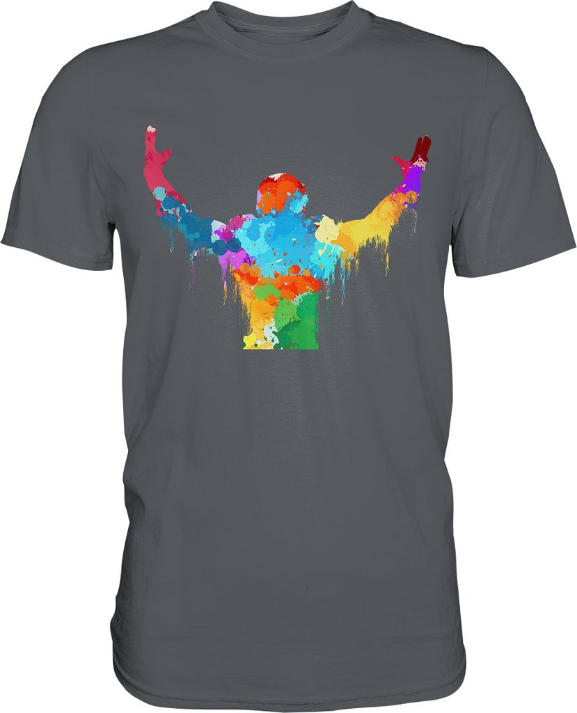 American Football Buntes T-Shirt – Dark Grey / S Produktbild 