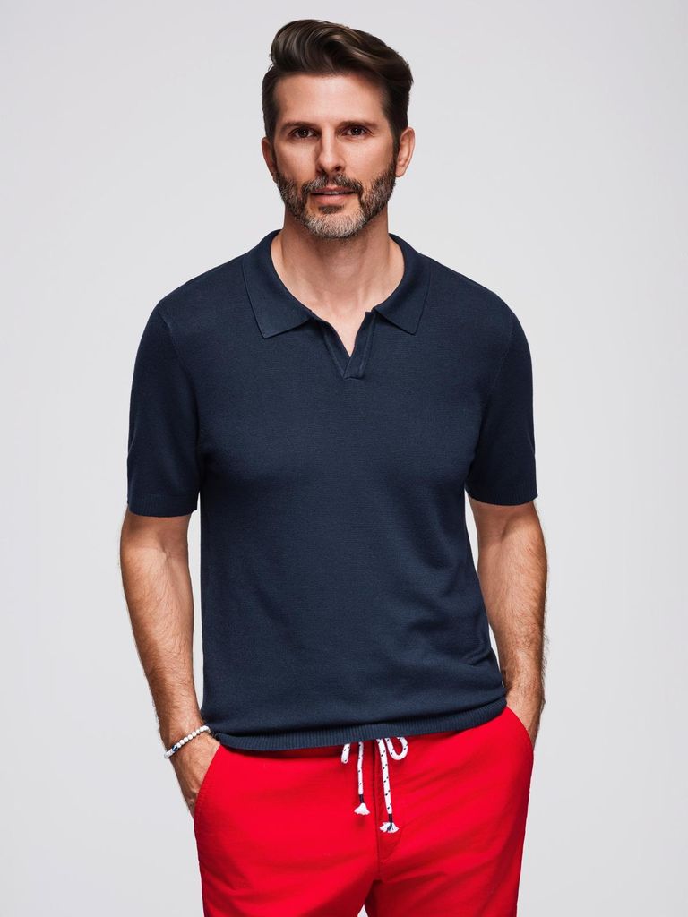 Ombre Clothing Herren-T-Shirt mit Kragen Leveni gewohnheiten S