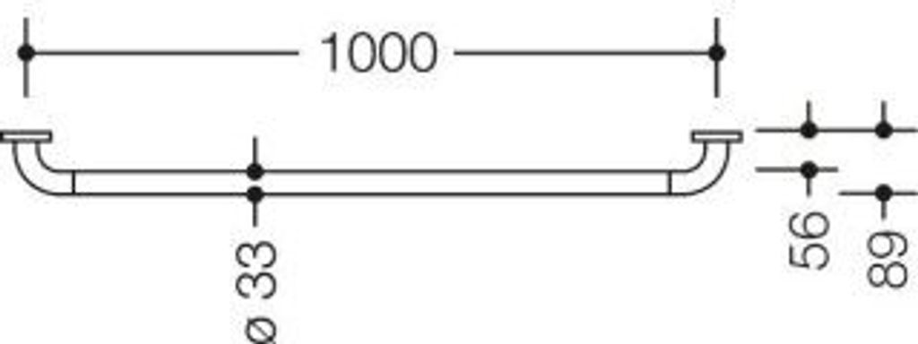 HEWI 801.36B170 92 Haltegriff Ser 801, matt, d:33,