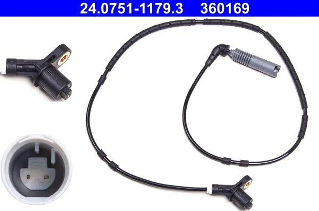 Capteur ABS de rechange ATE 24.0751-1179.3 compatible BMW E46 34521164370