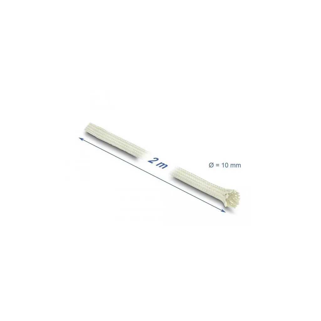 DELOCK Gaine de protection Nomex 2m x 10mm blanc - Réf 20649 durable