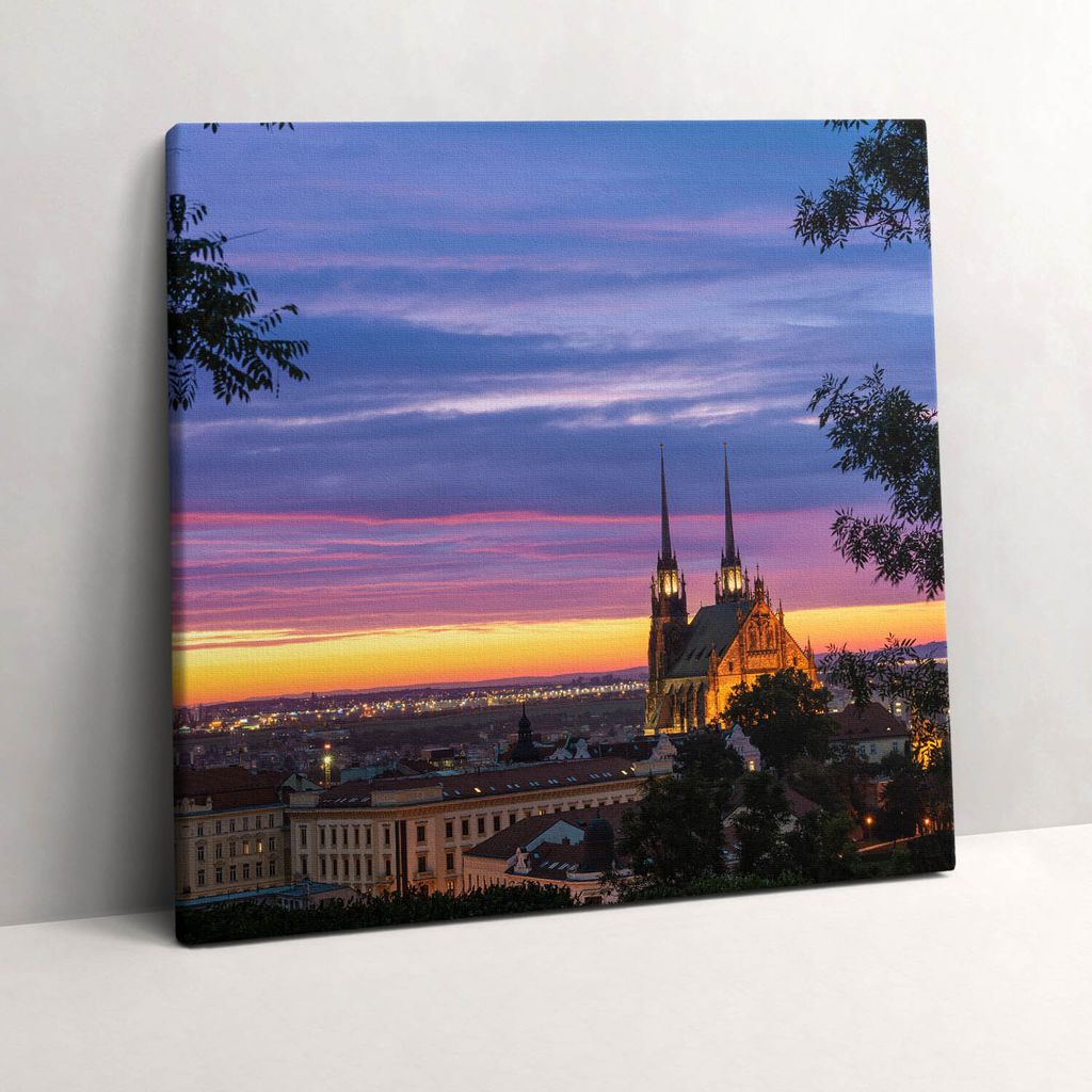 Sunrise Brno – Leinwandbild Wandbild – 60x60 cm – Leinwandbilder – Wandbilder – Schlafzimmer – Flur