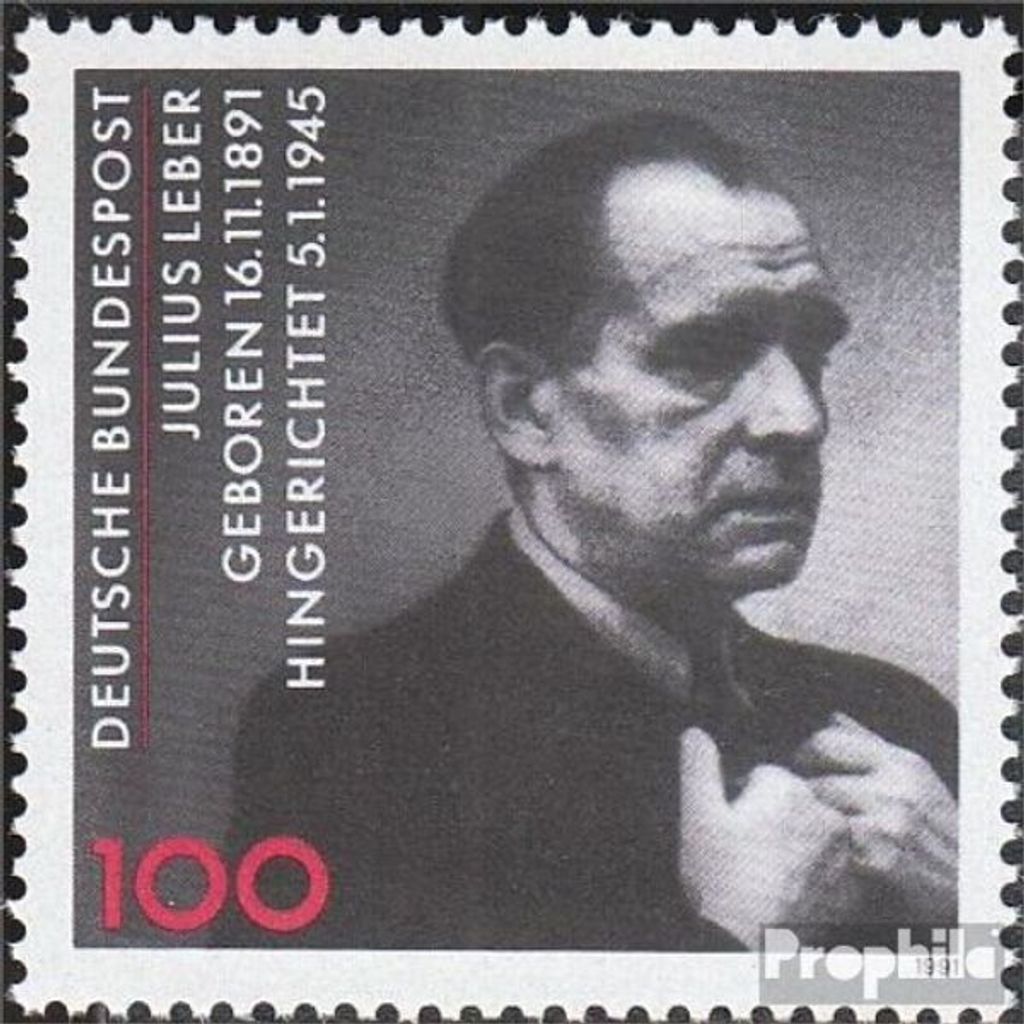 Briefmarken BRD (BR.Deutschland) 1991 Mi 1574 (kompl.Ausgabe) postfrisch 100.Geburtstag von Leber