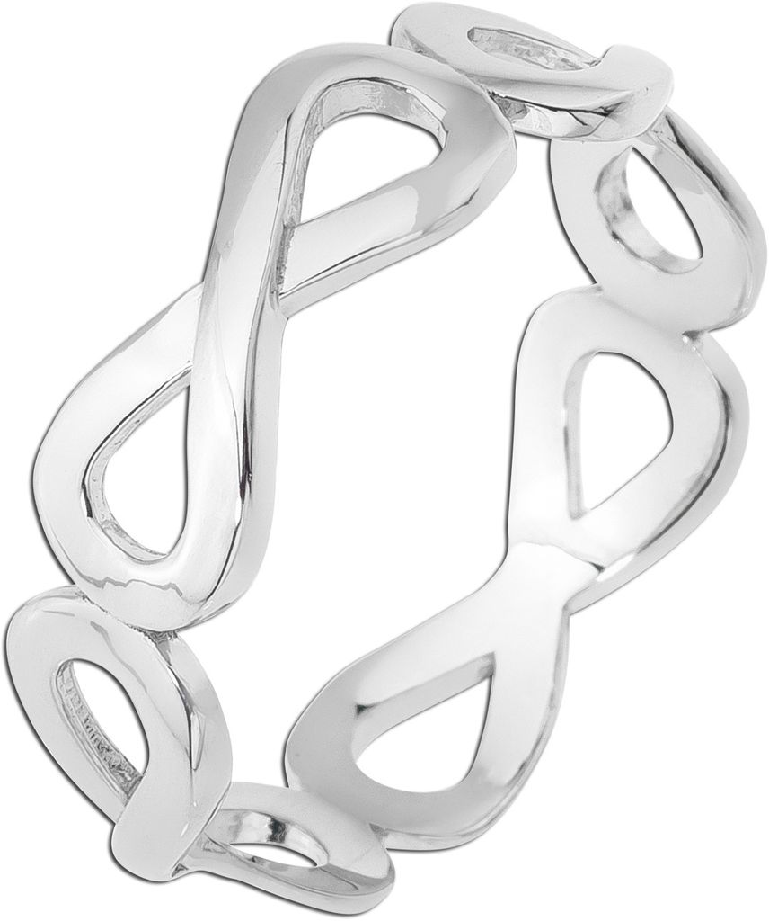 Infinity Ring 925 Silber rhodiniert poliert 19