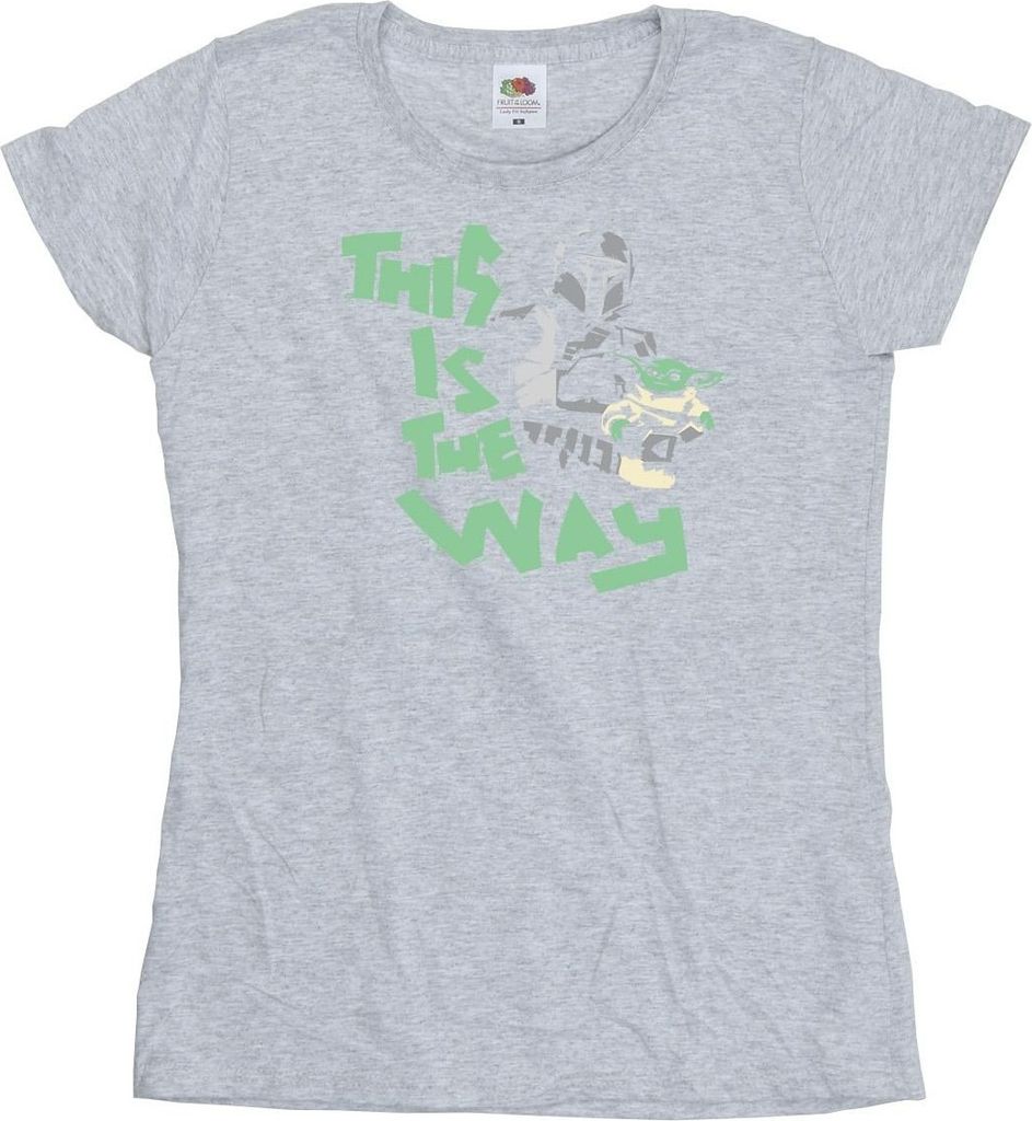 Star Wars - "The Mandalorian This Is The Way" T-Shirt für Damen BI50614 (S) (Grau)